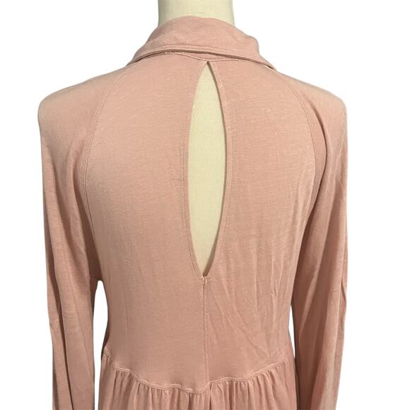 Free People Best Girl Tunic Tiered High Low Ruffles Keyhole Back Dress Sz S Boho - Picture 5 of 6